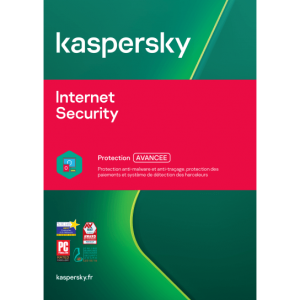Kaspersky Internet Security - Licence 2 poste 1 an
