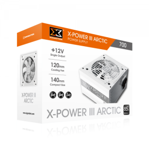 Alimentation X-Power III Arctic 700W 85 Plus EFFICIENCY