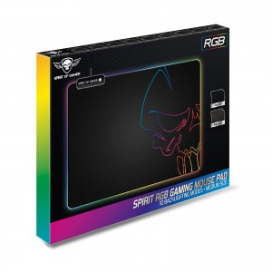 Tapis de souris Spirit of Gamer Skull RGB Gaming Mouse Pad M